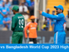 India vs Bangladesh ICC world cup 2023 Highlights India vs Bangladesh Worldcup 2023 Highlights