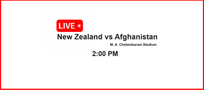 New Zealand vs Afghanistan Live Score ICC world cup 2023