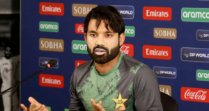Mohammad Rizwan Chewing Gum Antics at Jersey Launch Go Viral mohammad rizwan eating gum video