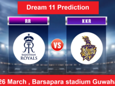 RR vs KKR Dream11 prediction, IPL 2025: बारसापारा स्टेडियम की पिच रिपोर्ट RR vs KKR Dream11 prediction, IPL 2025